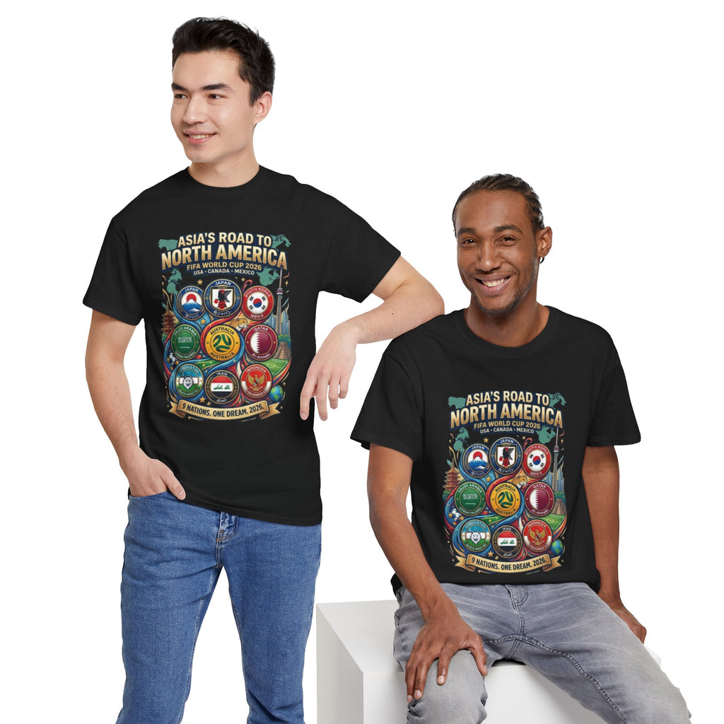 Asia's Road to North America Soccer Tee — World Cup 2026 Qualification Badge T‑Shirt