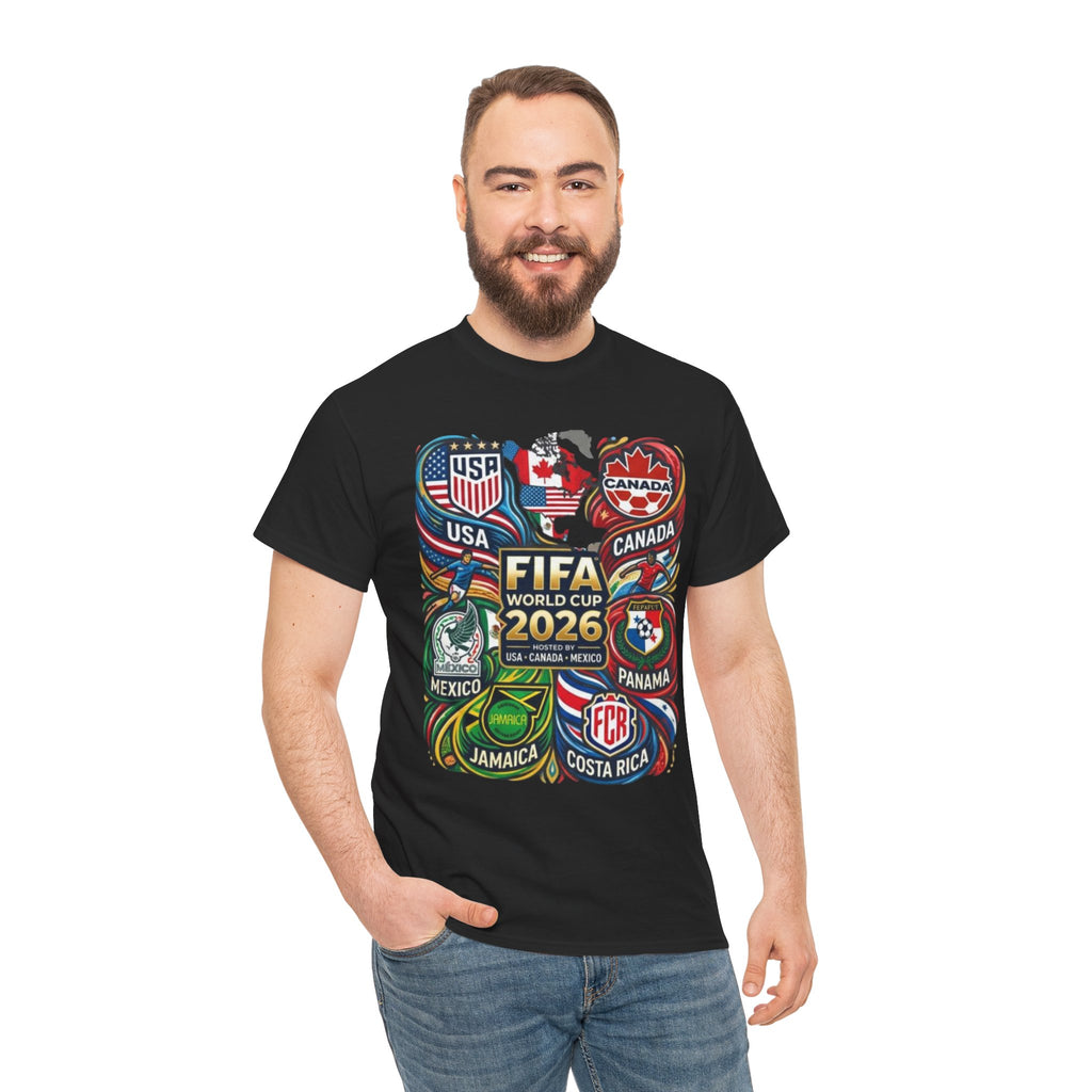 World Cup 2026 Teams T-Shirt – USA Canada Mexico & CONCACAF Badges Soccer Tee
