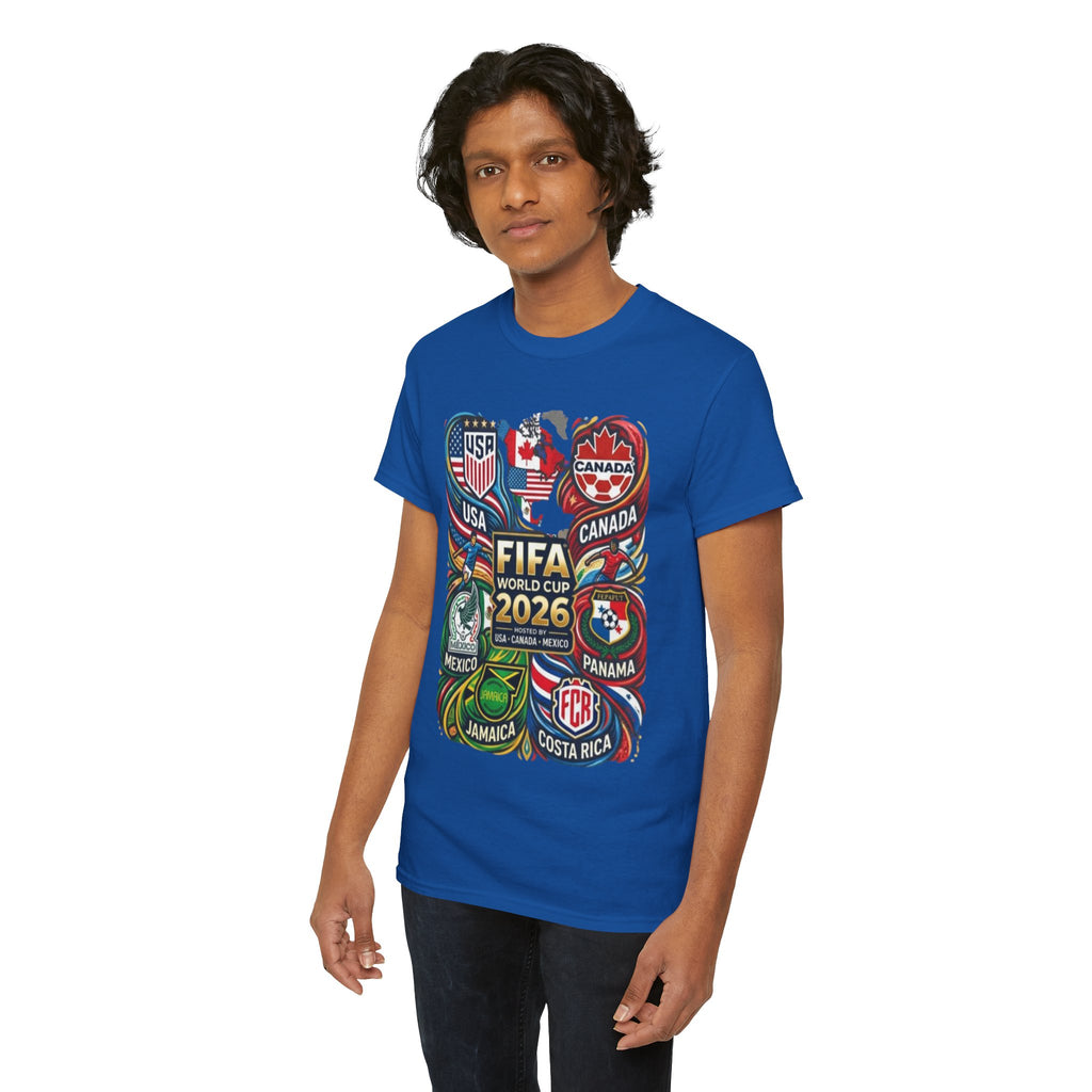 World Cup 2026 Teams T-Shirt – USA Canada Mexico & CONCACAF Badges Soccer Tee