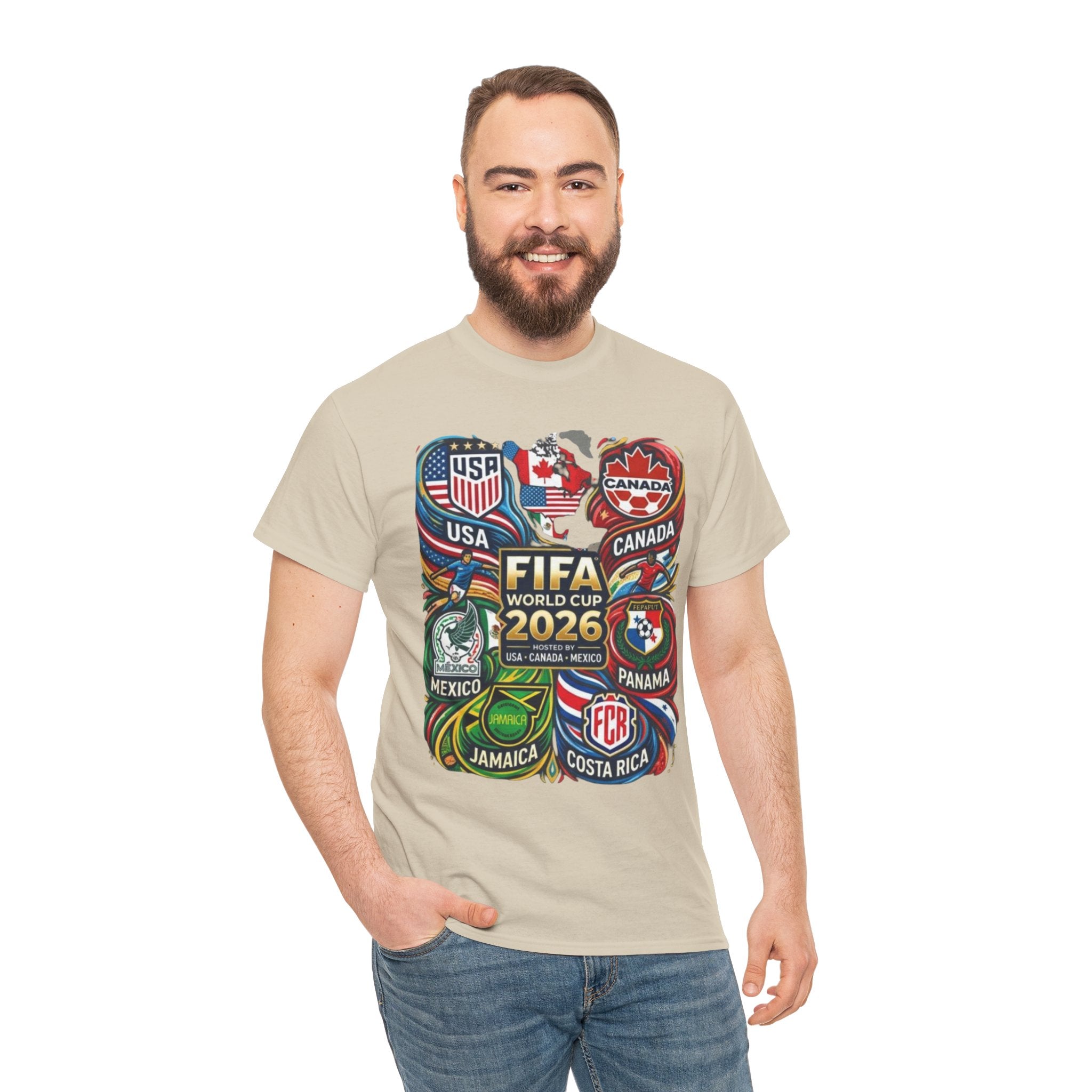 World Cup 2026 Teams T-Shirt – USA Canada Mexico & CONCACAF Badges Soccer Tee
