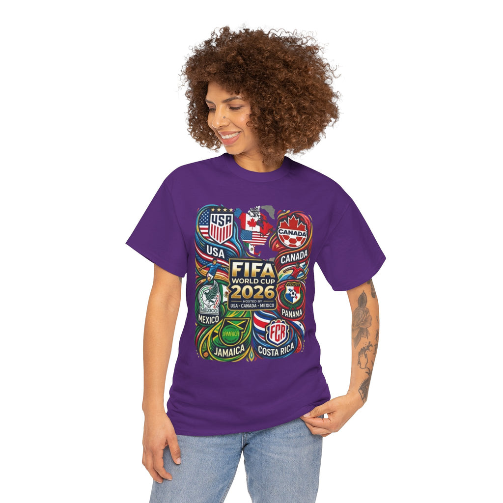 World Cup 2026 Teams T-Shirt – USA Canada Mexico & CONCACAF Badges Soccer Tee