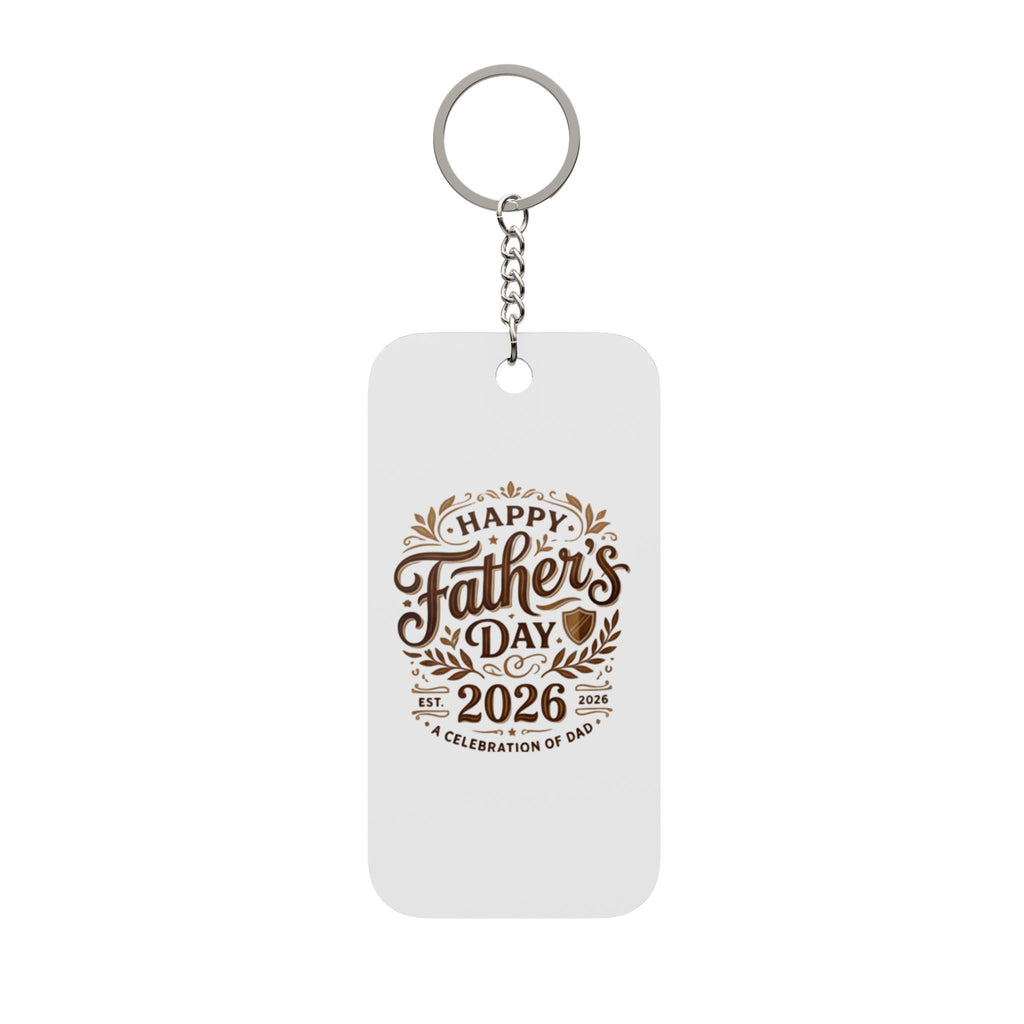Father's Day 2026 Keychain — Double-Sided "Happy Father's Day 2026" Charm