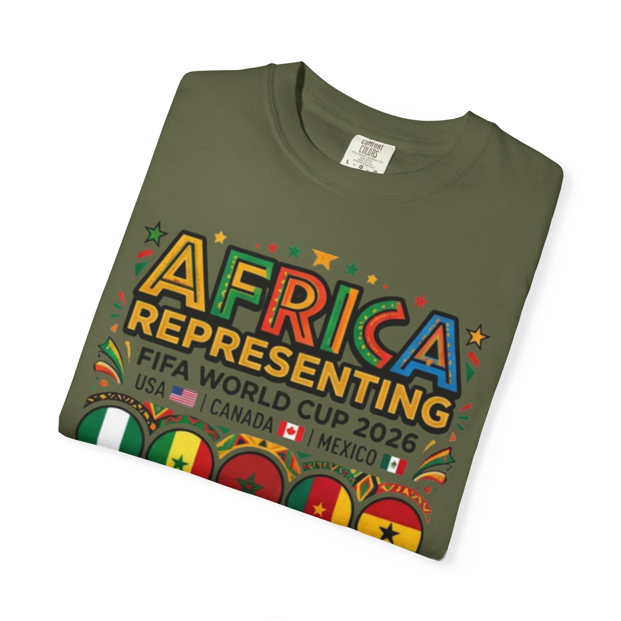 Africa Representing FIFA World Cup 2026 T-Shirt | African Flags Soccer Design