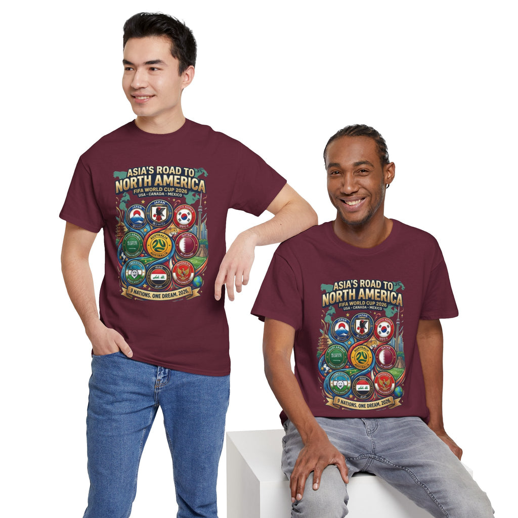 Asia's Road to North America Soccer Tee — World Cup 2026 Qualification Badge T‑Shirt