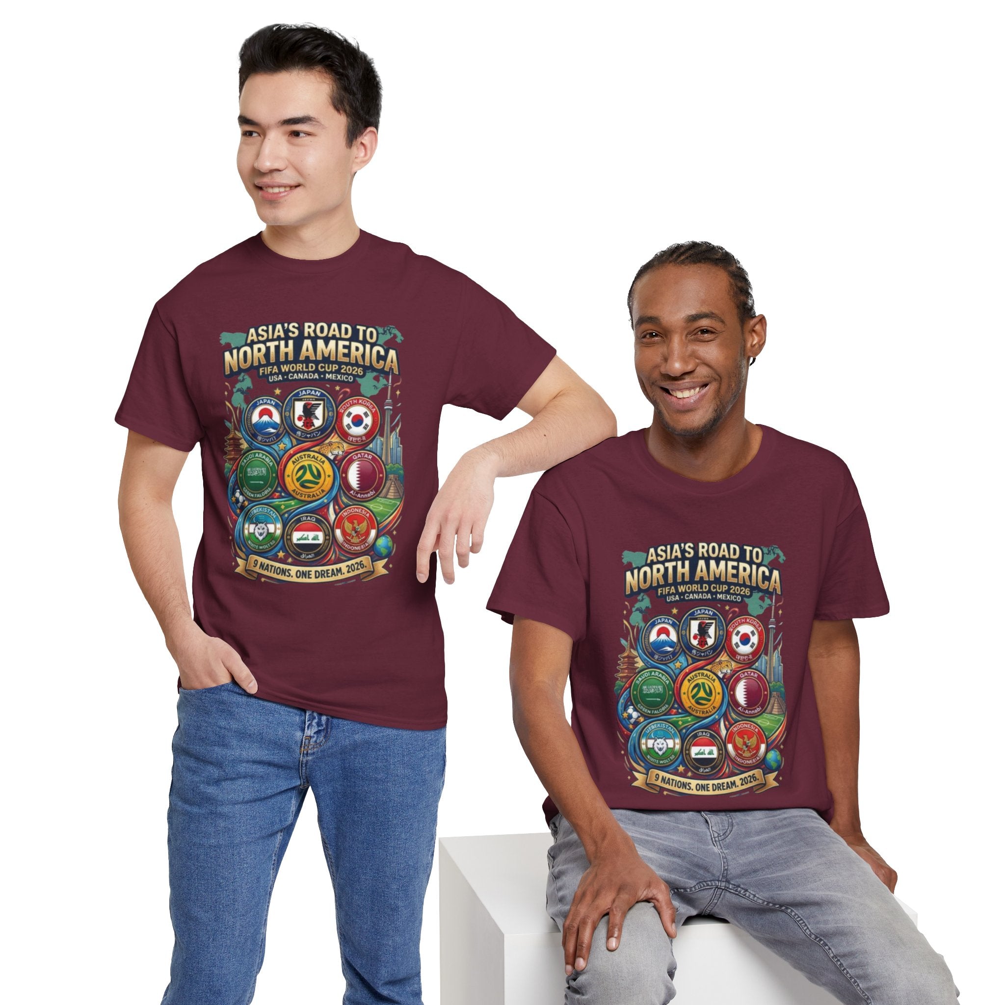 Asia's Road to North America Soccer Tee — World Cup 2026 Qualification Badge T‑Shirt
