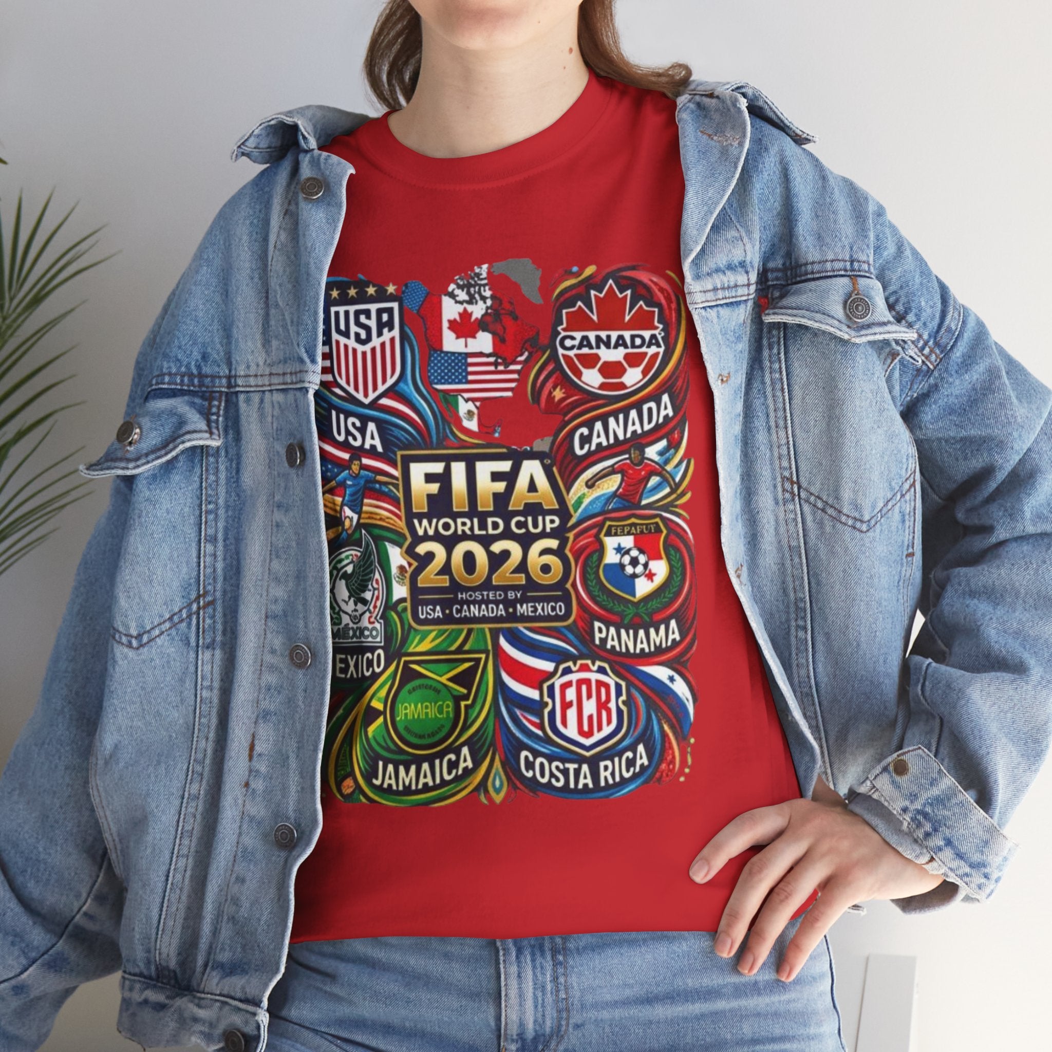 World Cup 2026 Teams T-Shirt – USA Canada Mexico & CONCACAF Badges Soccer Tee