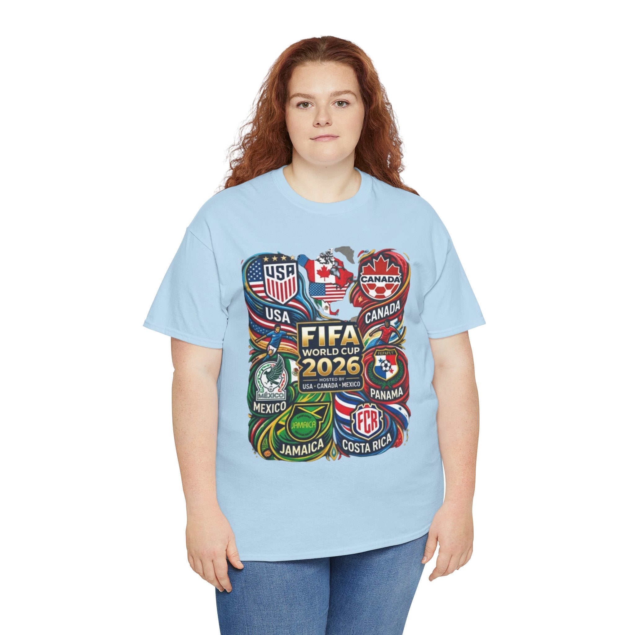 World Cup 2026 Teams T-Shirt – USA Canada Mexico & CONCACAF Badges Soccer Tee