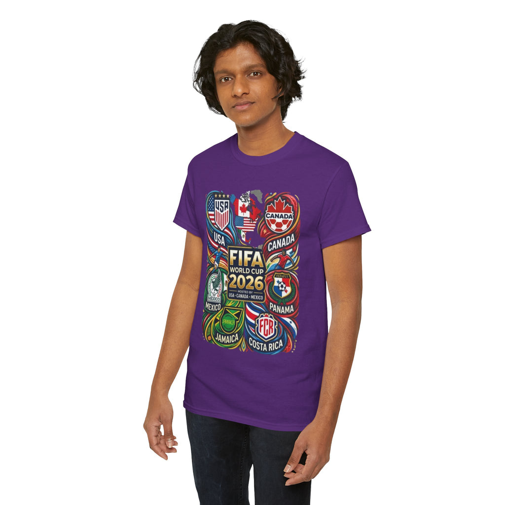 World Cup 2026 Teams T-Shirt – USA Canada Mexico & CONCACAF Badges Soccer Tee