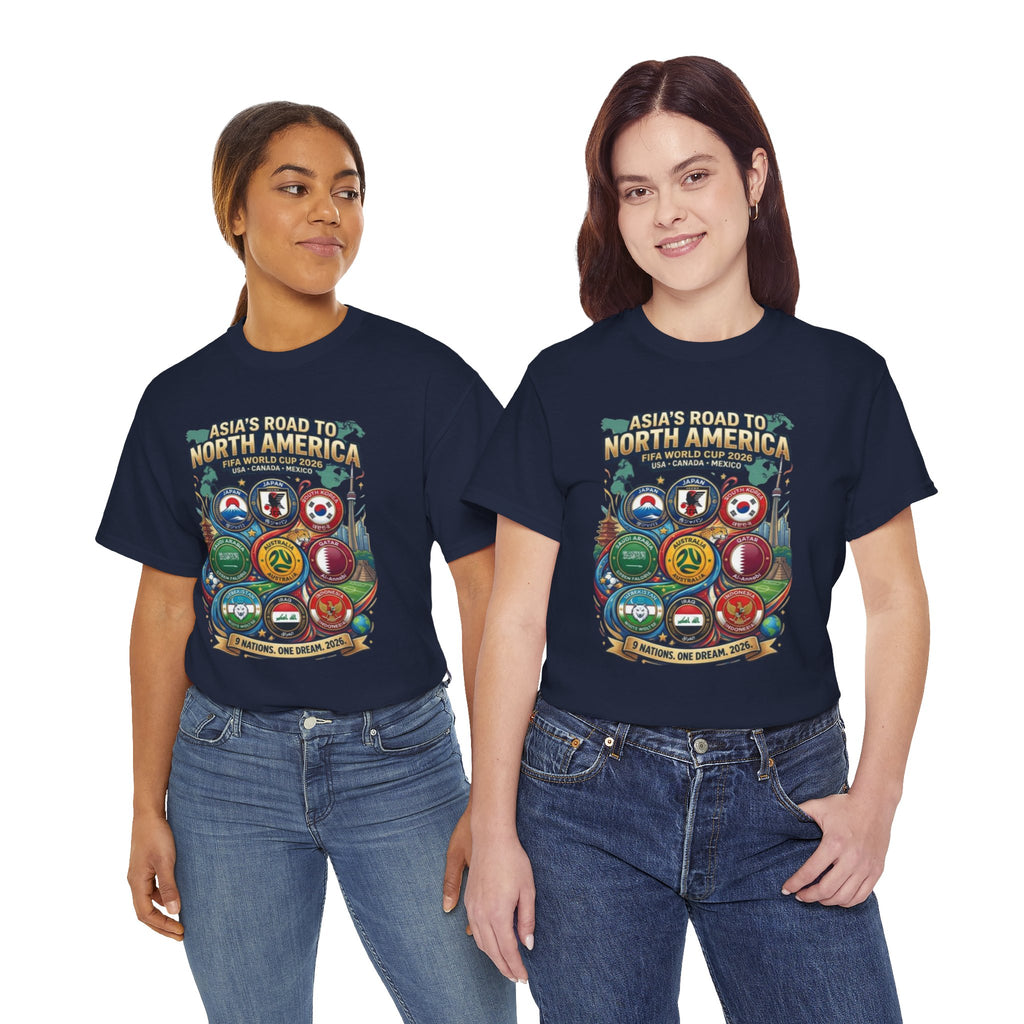 Asia's Road to North America Soccer Tee — World Cup 2026 Qualification Badge T‑Shirt