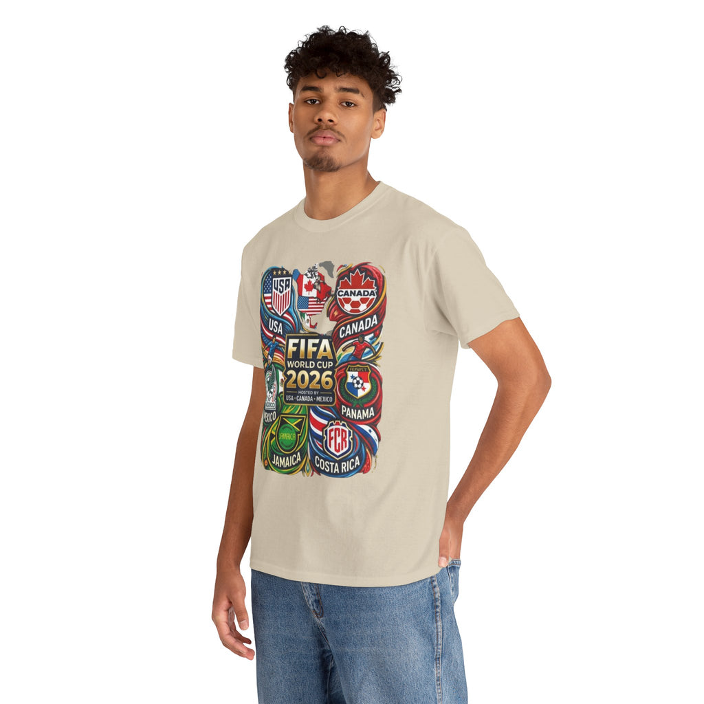 World Cup 2026 Teams T-Shirt – USA Canada Mexico & CONCACAF Badges Soccer Tee