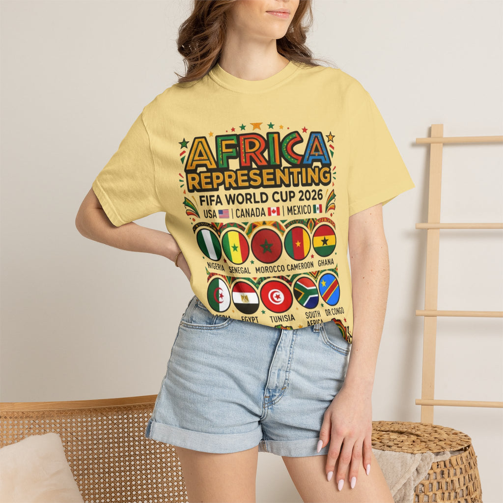 Africa Representing FIFA World Cup 2026 T-Shirt | African Flags Soccer Design