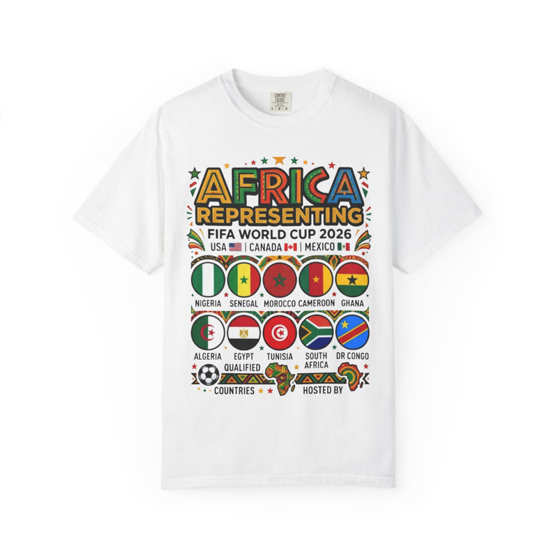 Africa Representing FIFA World Cup 2026 T-Shirt | African Flags Soccer Design