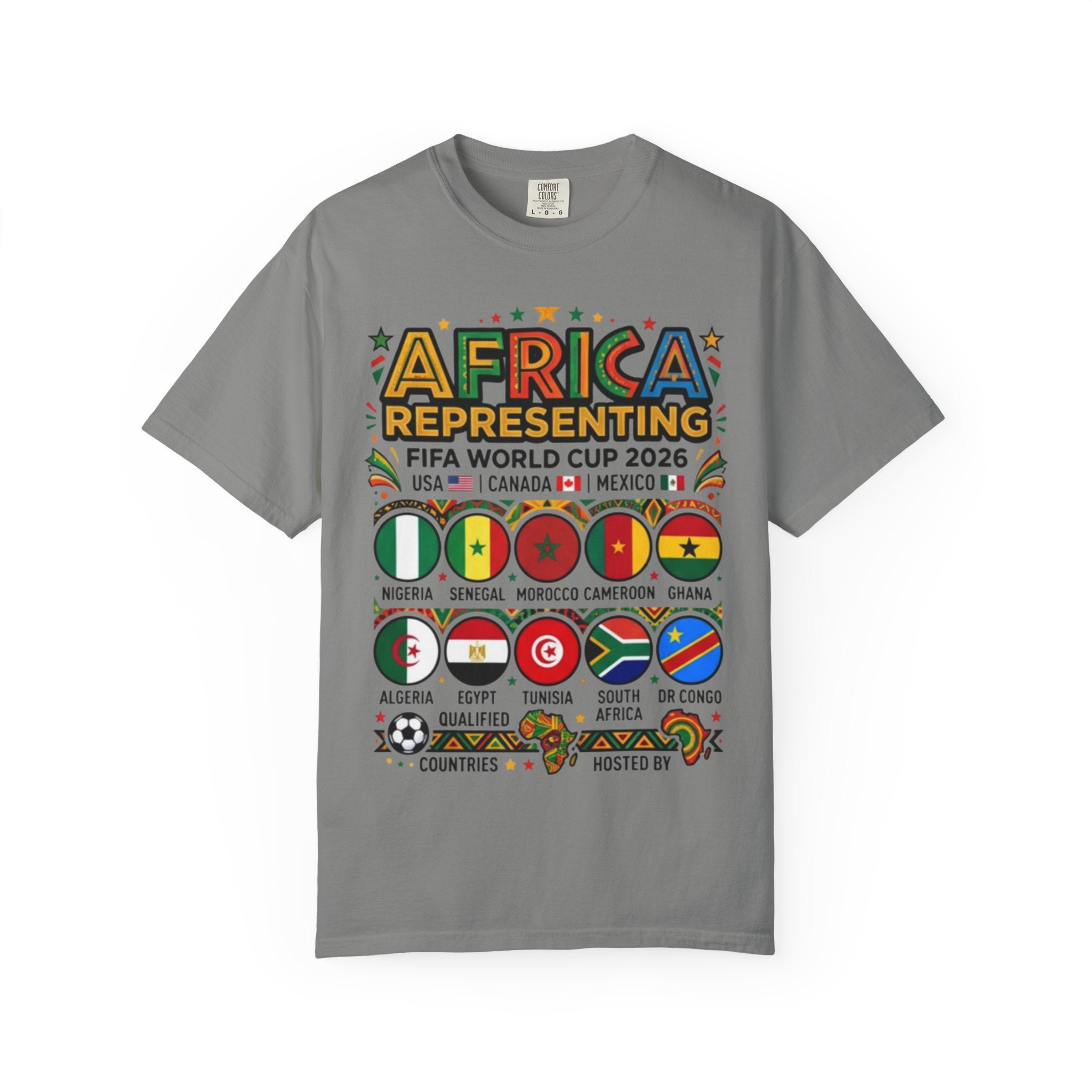Africa Representing FIFA World Cup 2026 T-Shirt | African Flags Soccer Design
