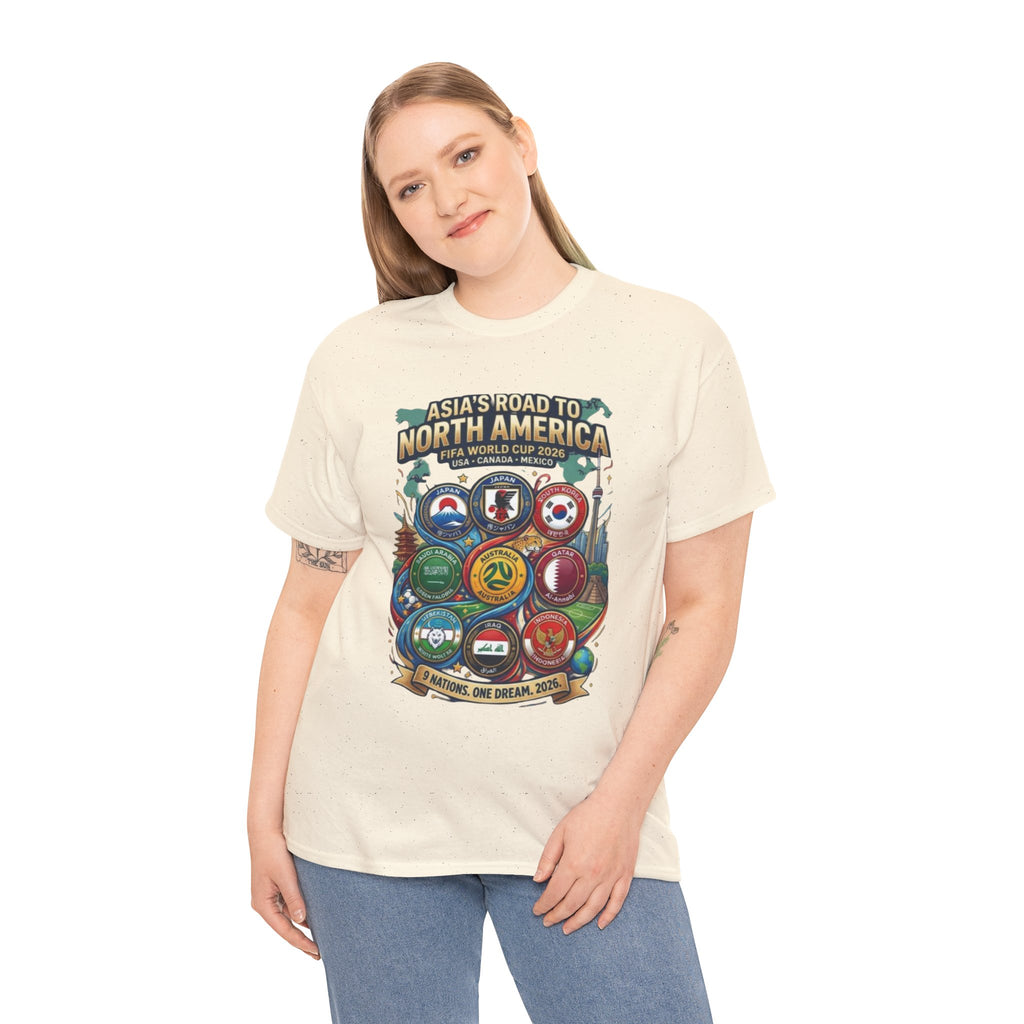 Asia's Road to North America Soccer Tee — World Cup 2026 Qualification Badge T‑Shirt
