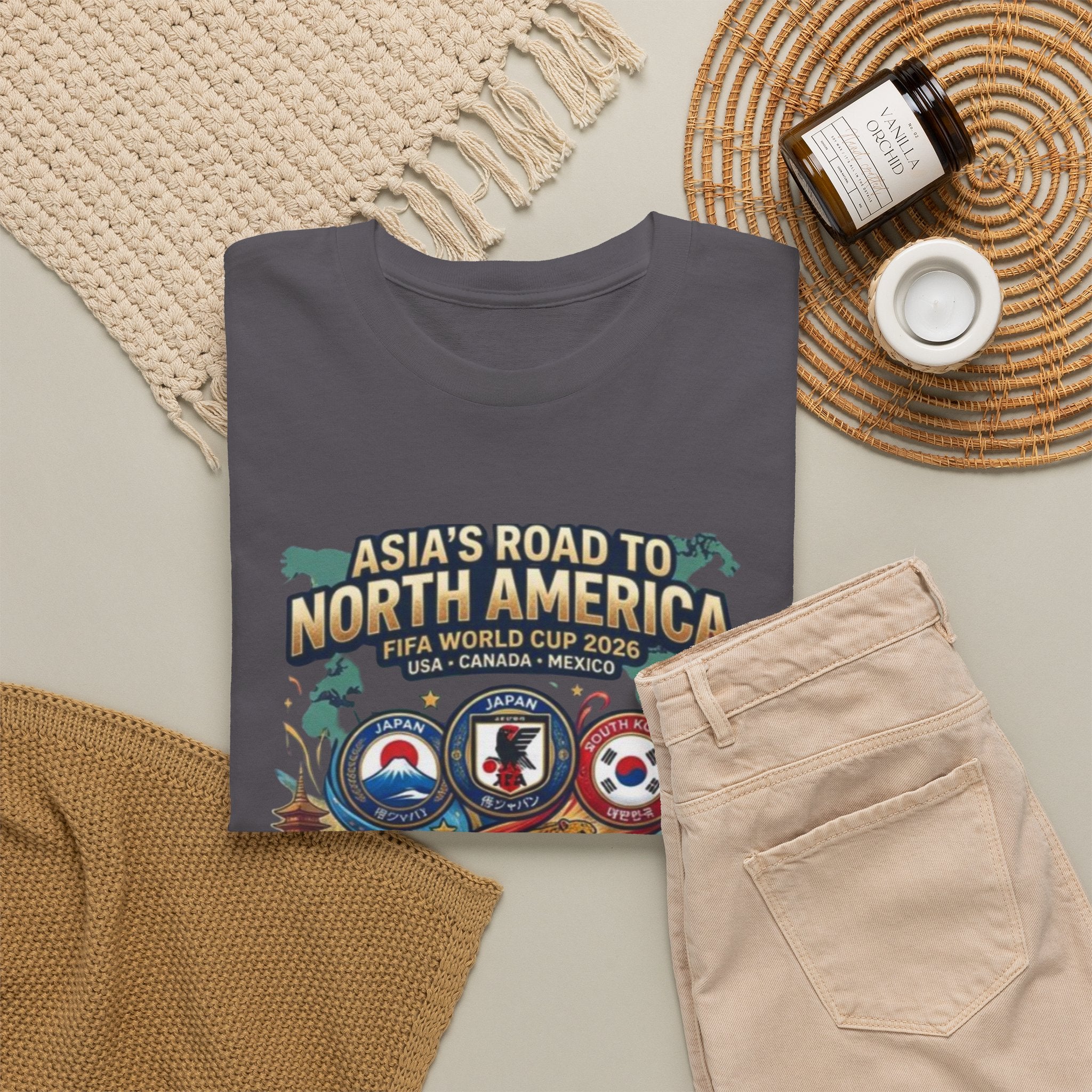 Asia's Road to North America Soccer Tee — World Cup 2026 Qualification Badge T‑Shirt
