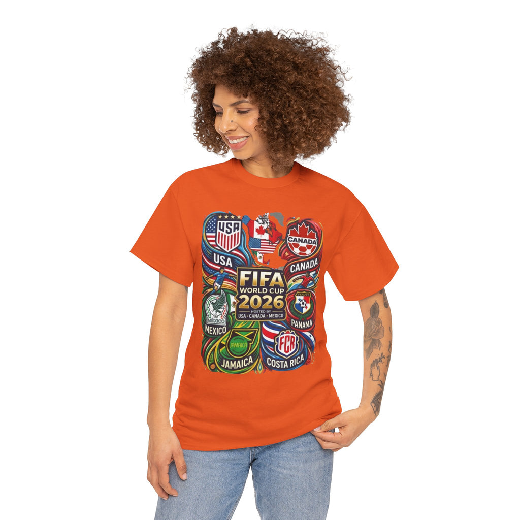 World Cup 2026 Teams T-Shirt – USA Canada Mexico & CONCACAF Badges Soccer Tee
