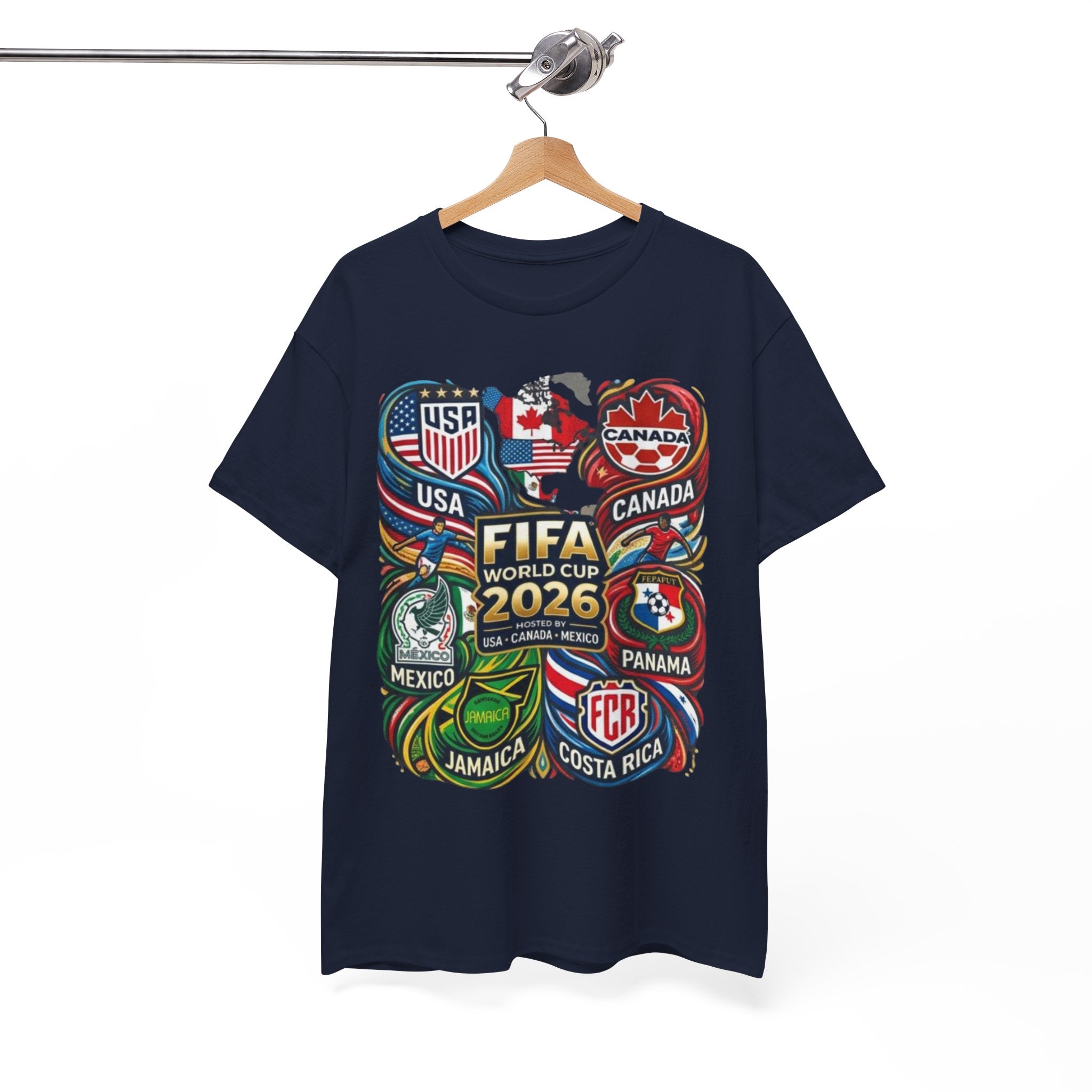 World Cup 2026 Teams T-Shirt – USA Canada Mexico & CONCACAF Badges Soccer Tee