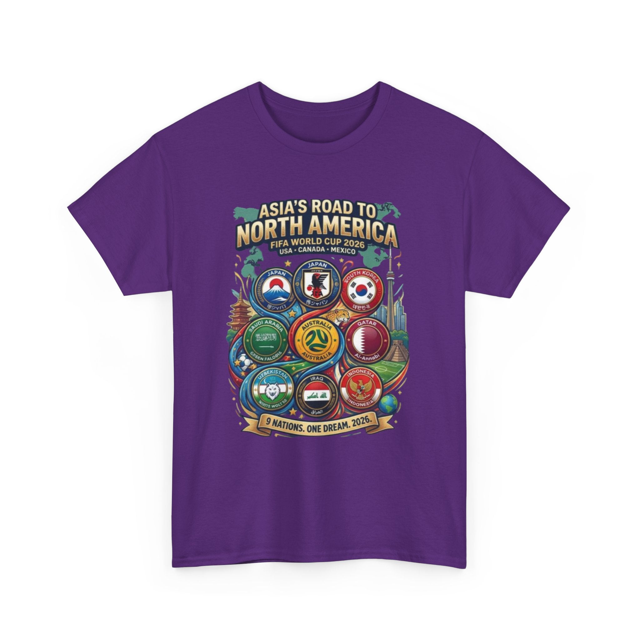 Asia's Road to North America Soccer Tee — World Cup 2026 Qualification Badge T‑Shirt
