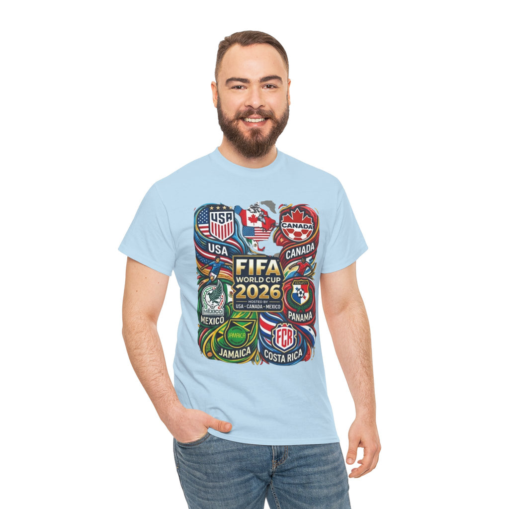 World Cup 2026 Teams T-Shirt – USA Canada Mexico & CONCACAF Badges Soccer Tee