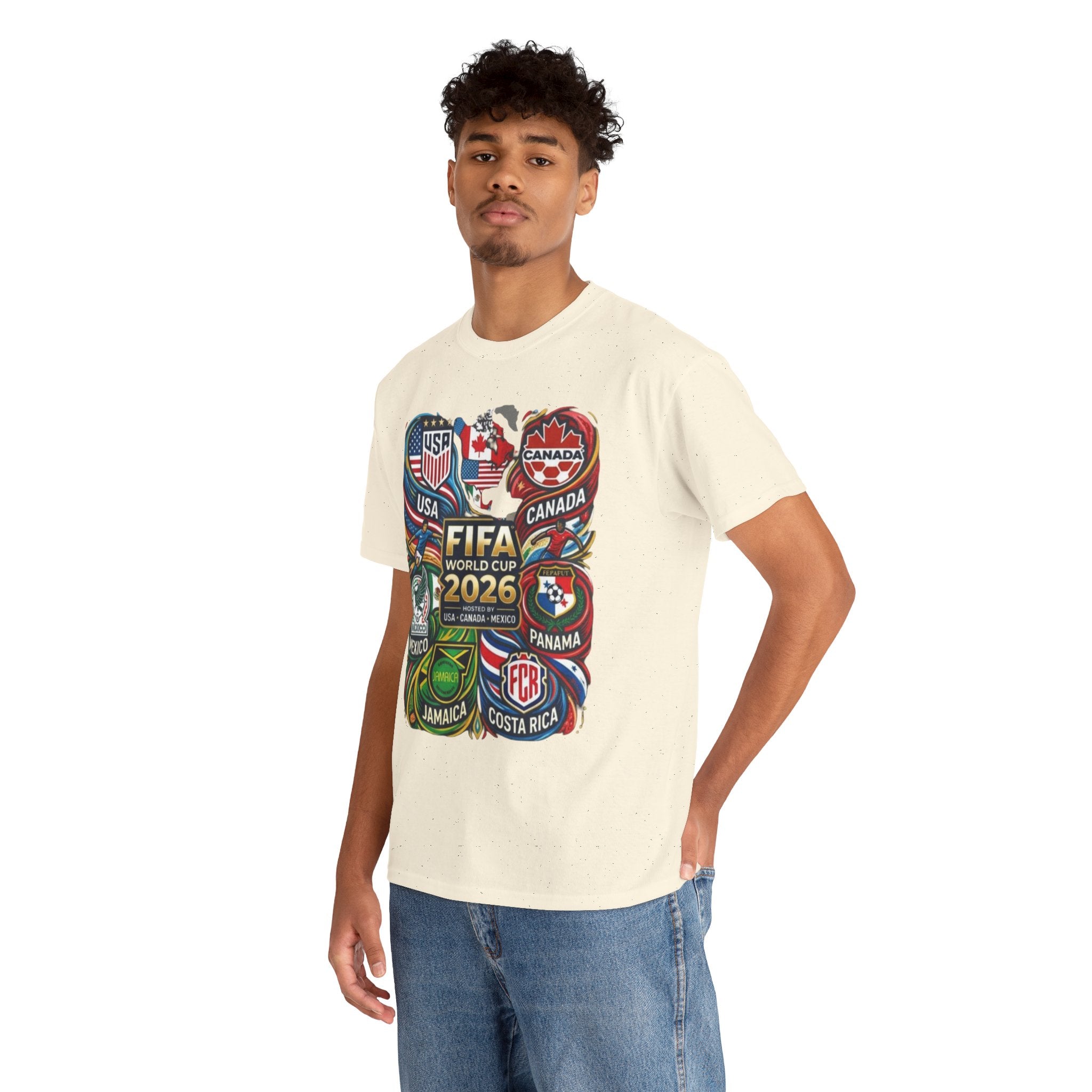 World Cup 2026 Teams T-Shirt – USA Canada Mexico & CONCACAF Badges Soccer Tee
