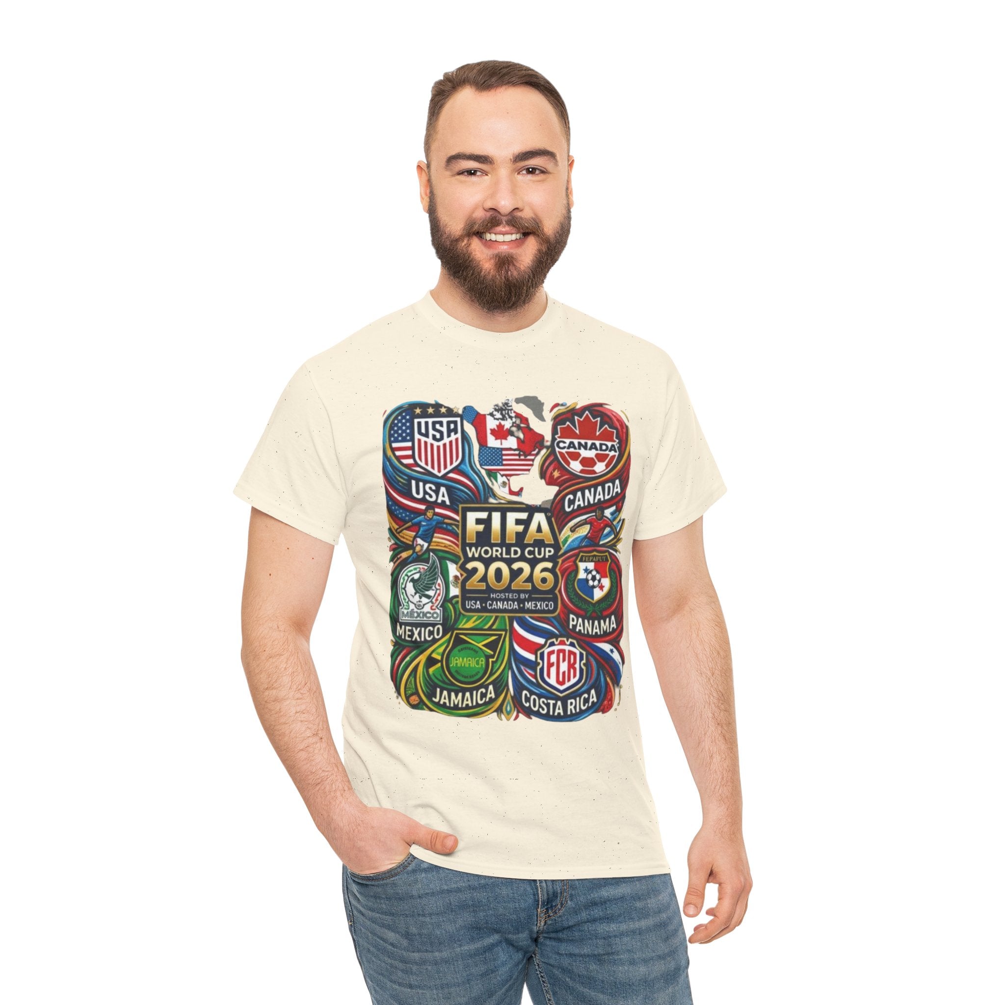World Cup 2026 Teams T-Shirt – USA Canada Mexico & CONCACAF Badges Soccer Tee