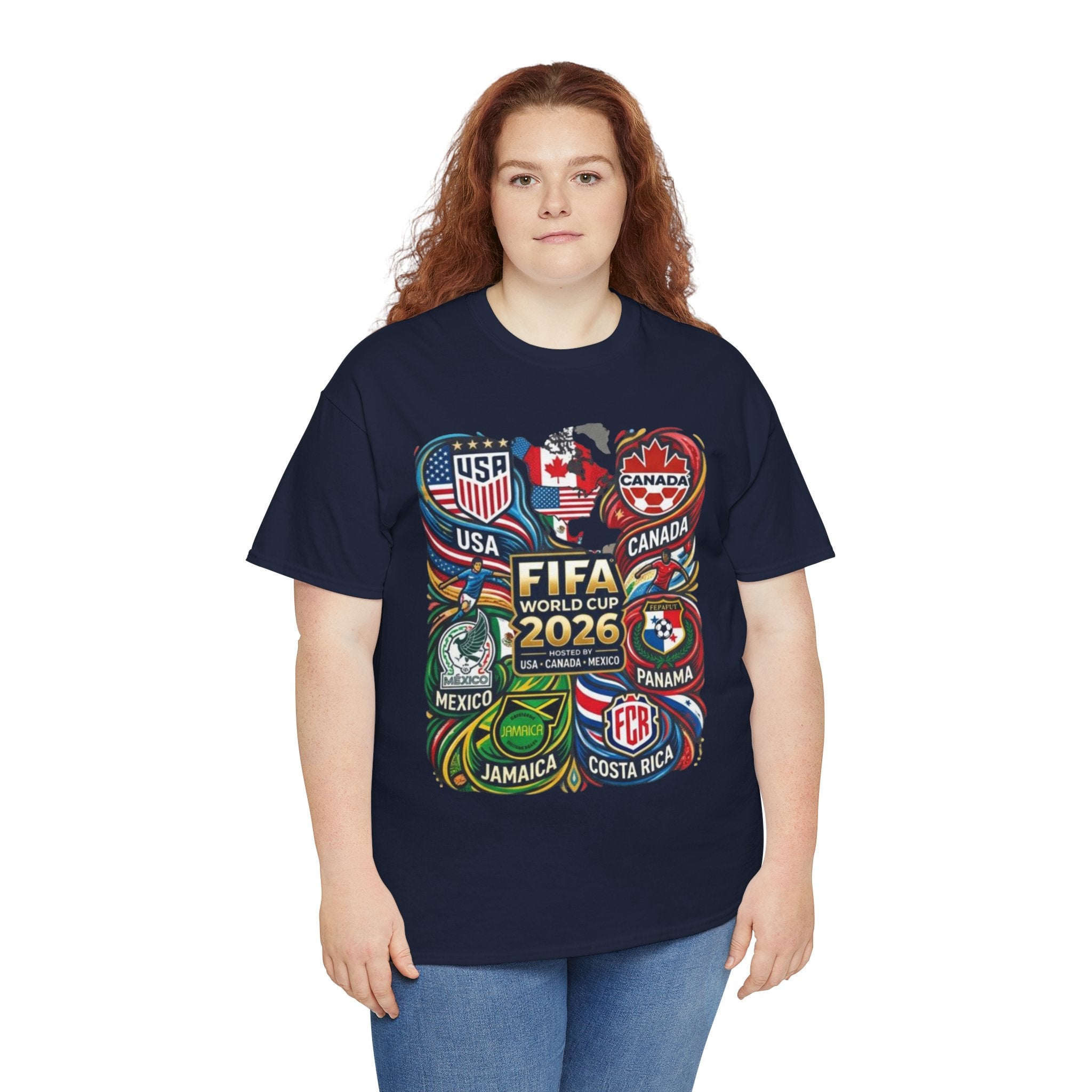 World Cup 2026 Teams T-Shirt – USA Canada Mexico & CONCACAF Badges Soccer Tee