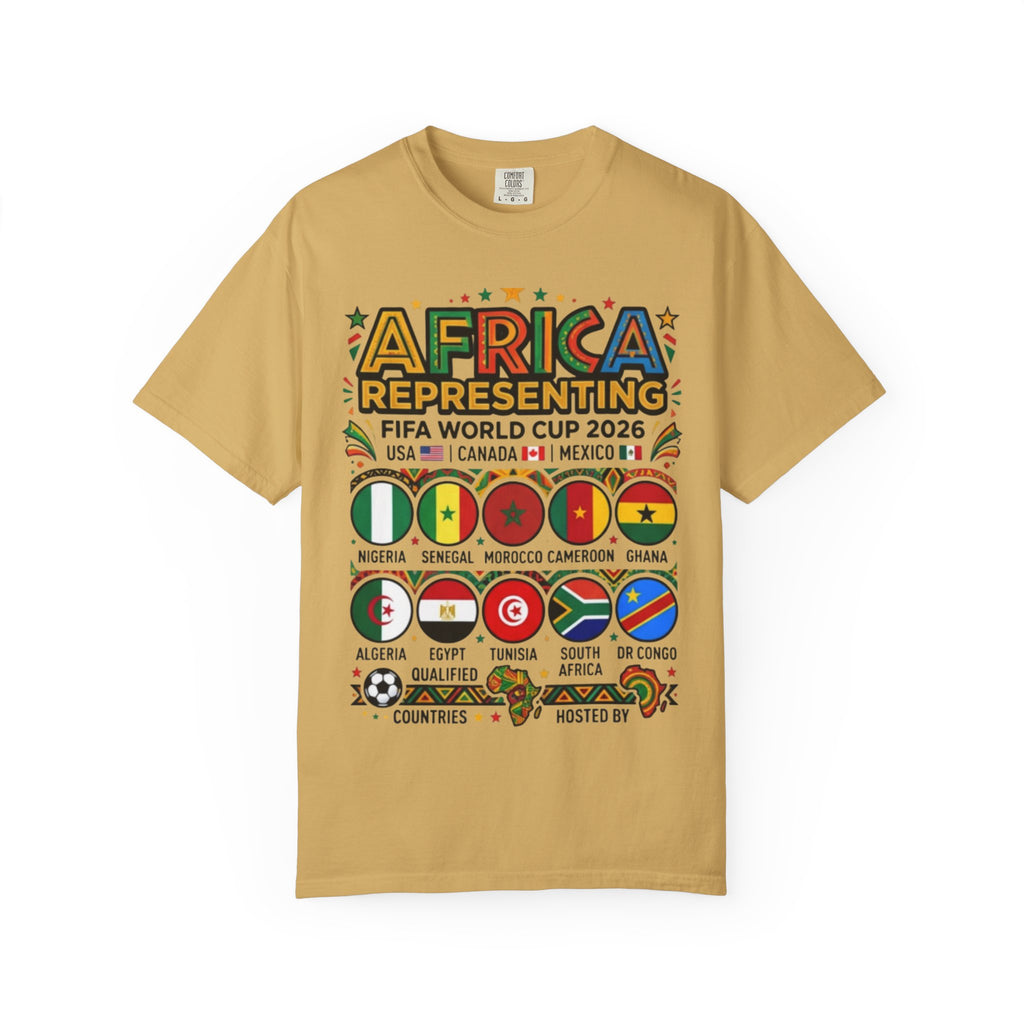 Africa Representing FIFA World Cup 2026 T-Shirt | African Flags Soccer Design