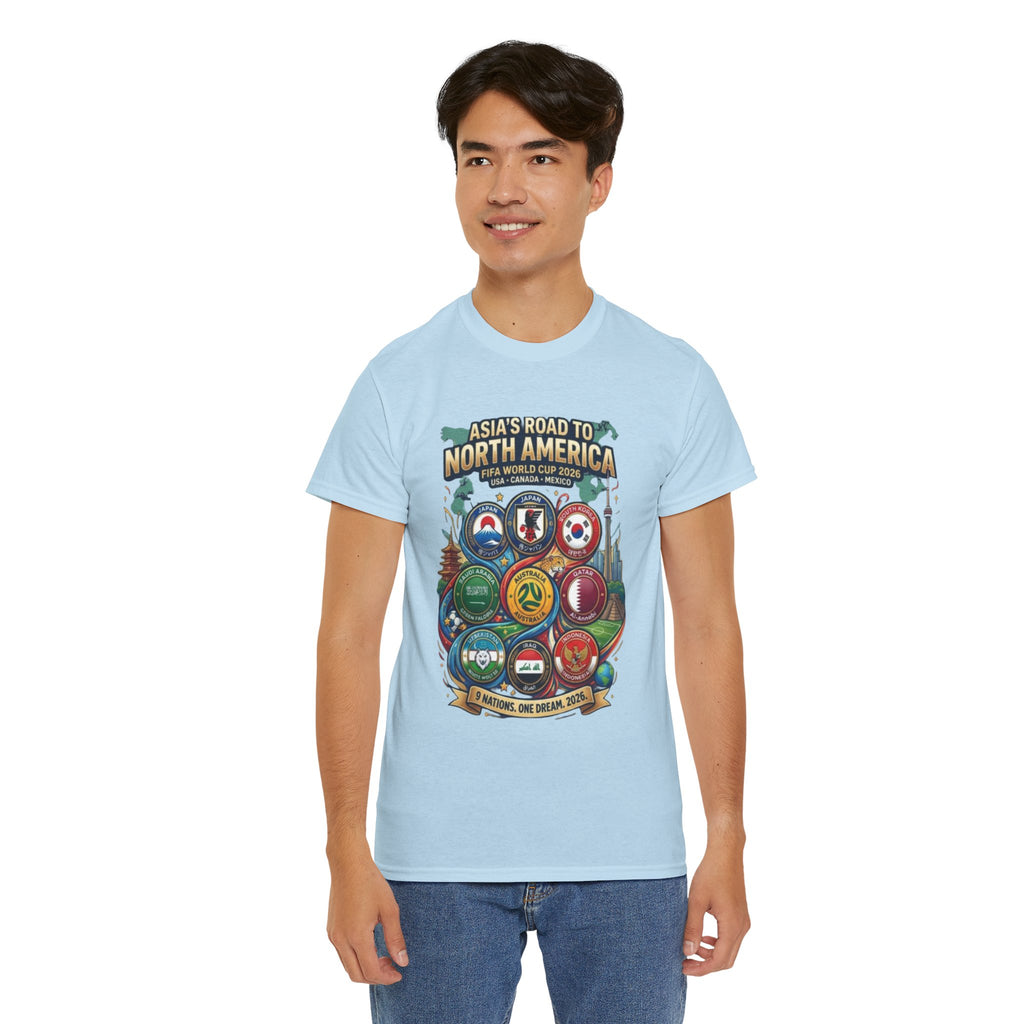 Asia's Road to North America Soccer Tee — World Cup 2026 Qualification Badge T‑Shirt