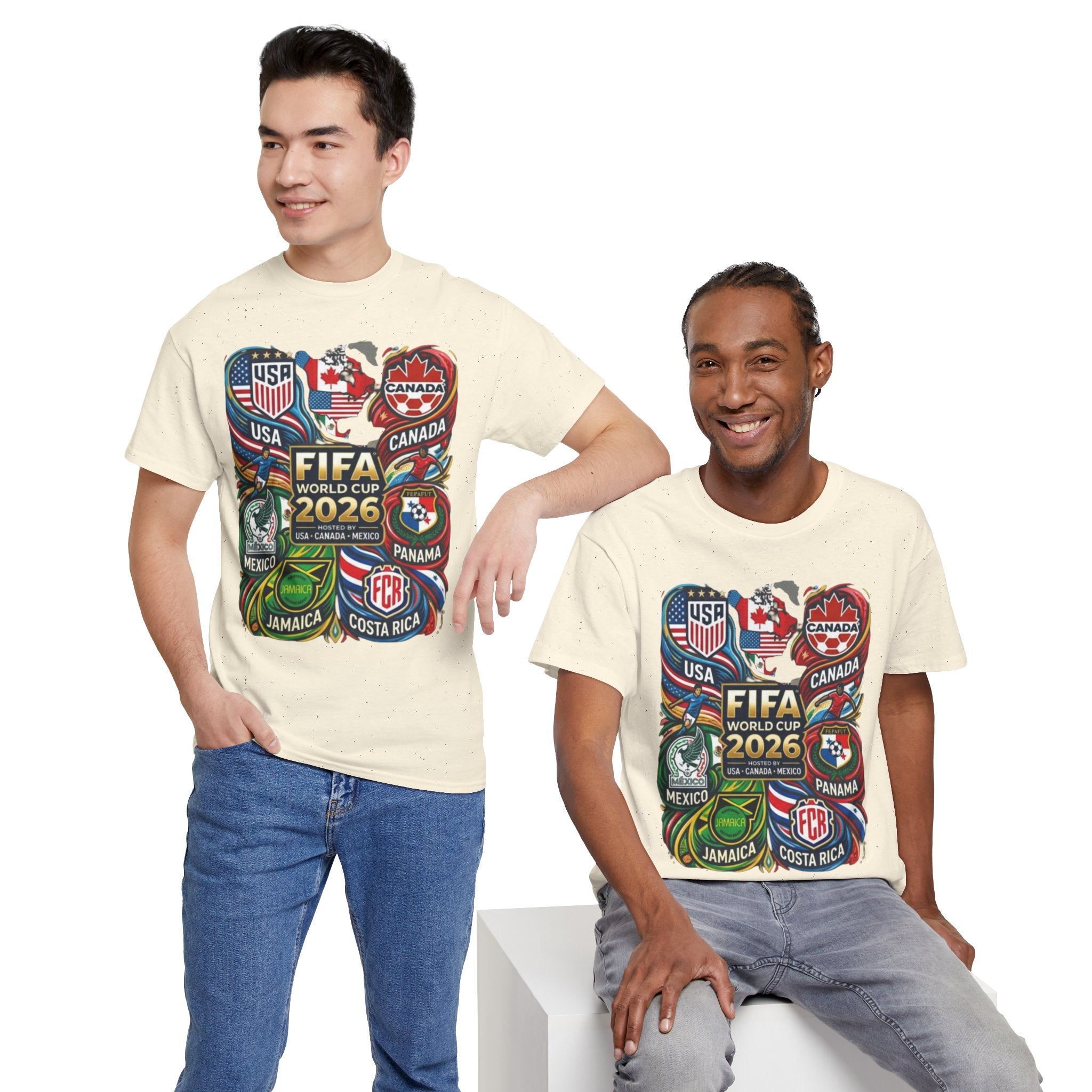 World Cup 2026 Teams T-Shirt – USA Canada Mexico & CONCACAF Badges Soccer Tee