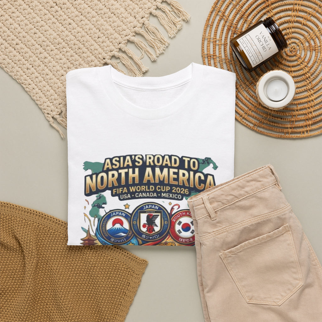 Asia's Road to North America Soccer Tee — World Cup 2026 Qualification Badge T‑Shirt