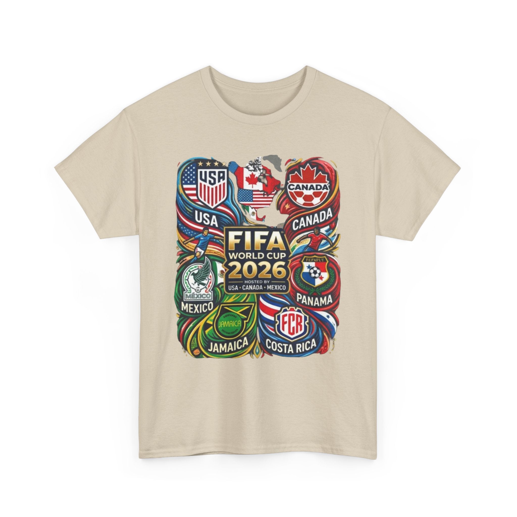 World Cup 2026 Teams T-Shirt – USA Canada Mexico & CONCACAF Badges Soccer Tee
