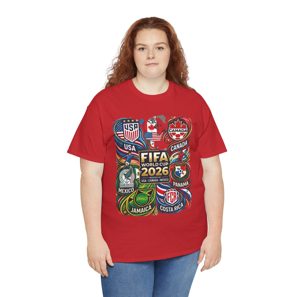 World Cup 2026 Teams T-Shirt – USA Canada Mexico & CONCACAF Badges Soccer Tee