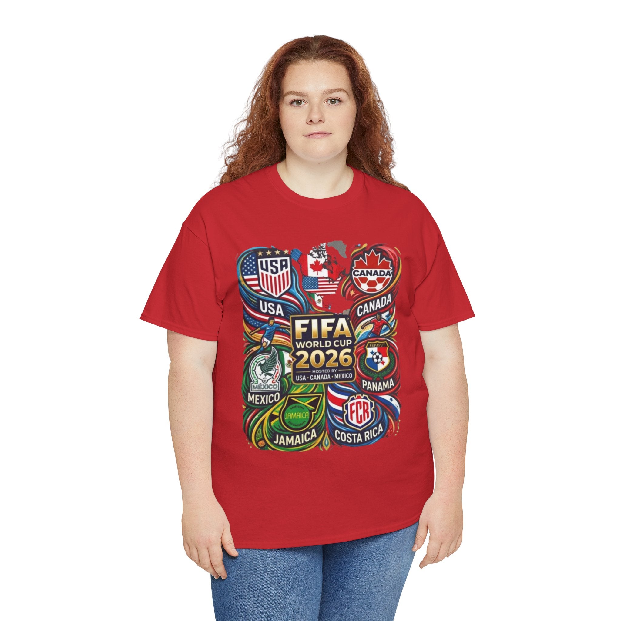 World Cup 2026 Teams T-Shirt – USA Canada Mexico & CONCACAF Badges Soccer Tee