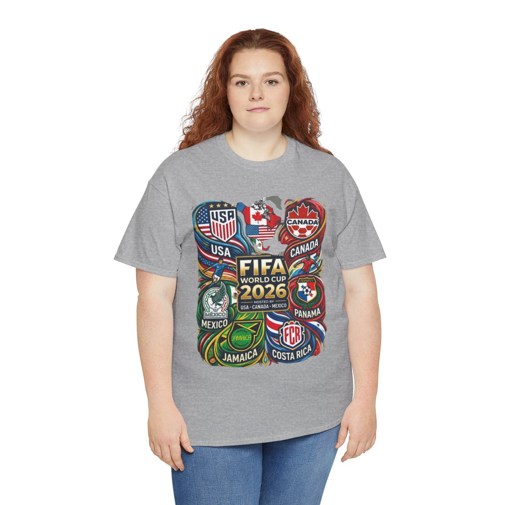 World Cup 2026 Teams T-Shirt – USA Canada Mexico & CONCACAF Badges Soccer Tee