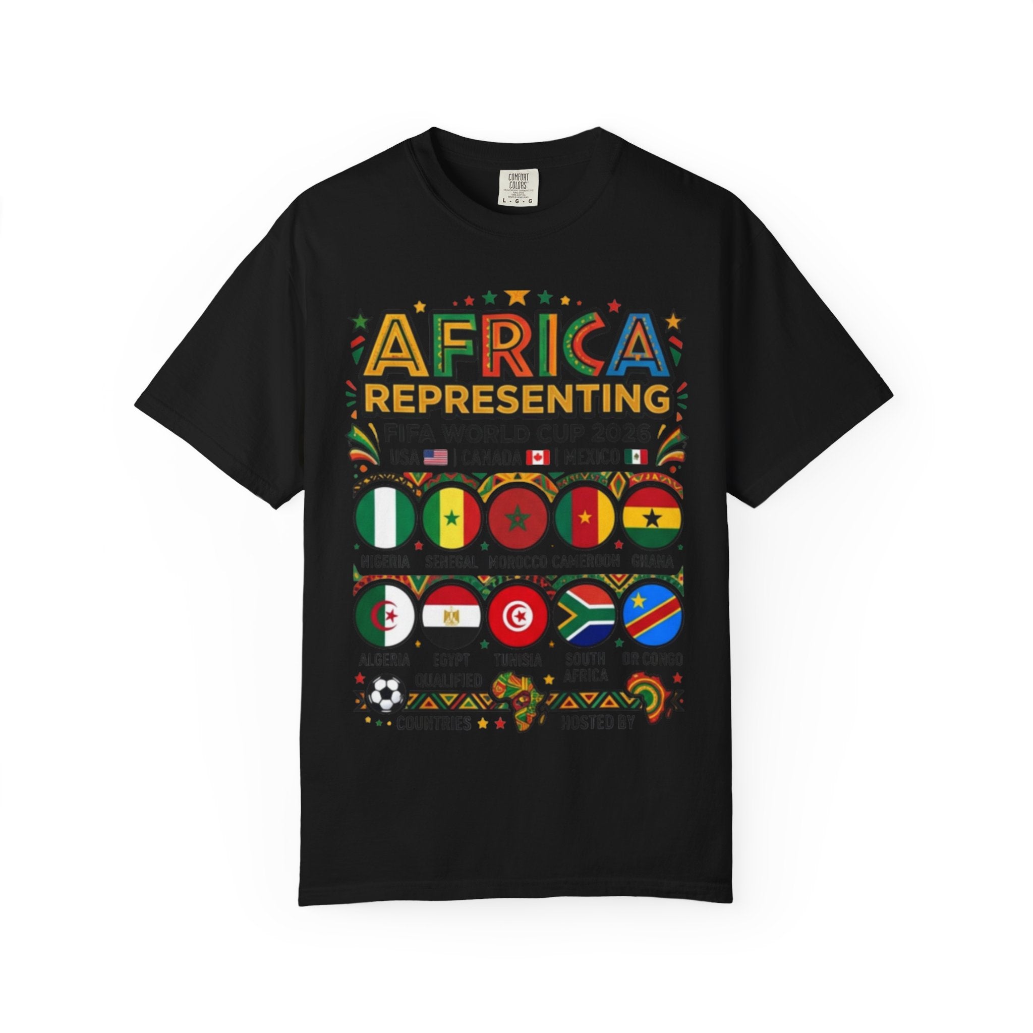 Africa Representing FIFA World Cup 2026 T-Shirt | African Flags Soccer Design