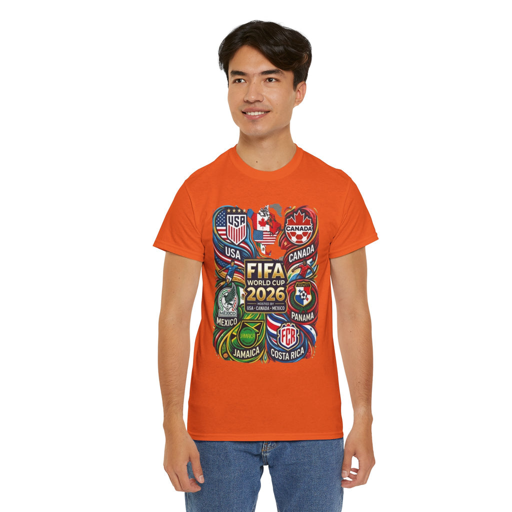 World Cup 2026 Teams T-Shirt – USA Canada Mexico & CONCACAF Badges Soccer Tee