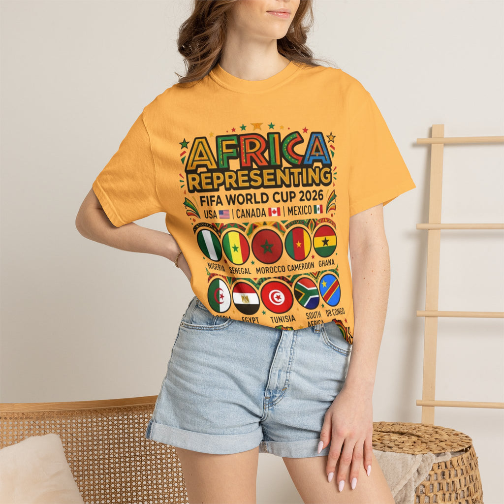 Africa Representing FIFA World Cup 2026 T-Shirt | African Flags Soccer Design