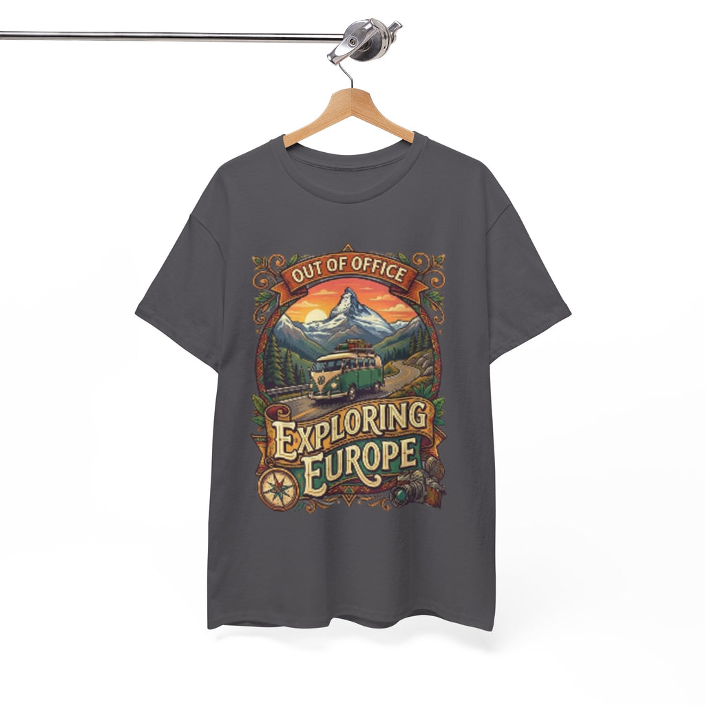 Exploring Europe T-Shirt – 'Out of Office' Vintage Travel Tee