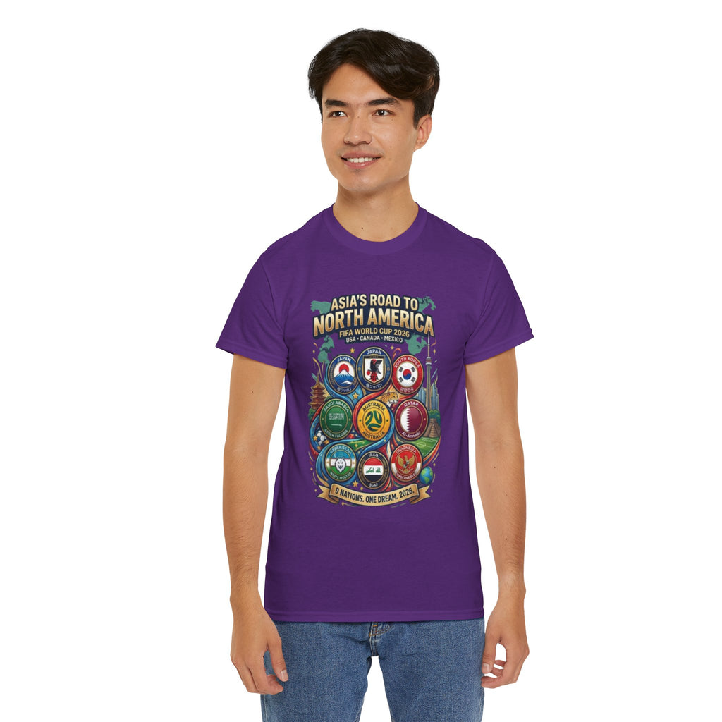 Asia's Road to North America Soccer Tee — World Cup 2026 Qualification Badge T‑Shirt