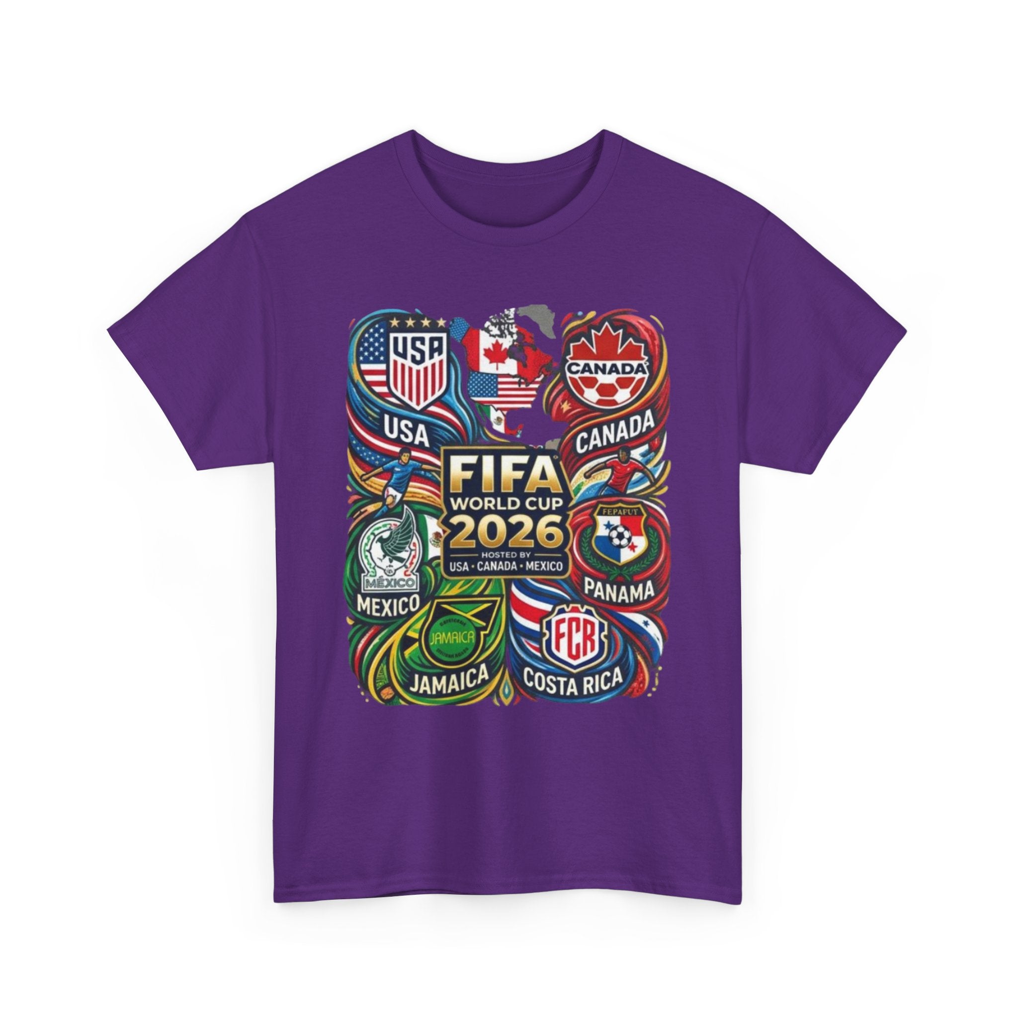 World Cup 2026 Teams T-Shirt – USA Canada Mexico & CONCACAF Badges Soccer Tee