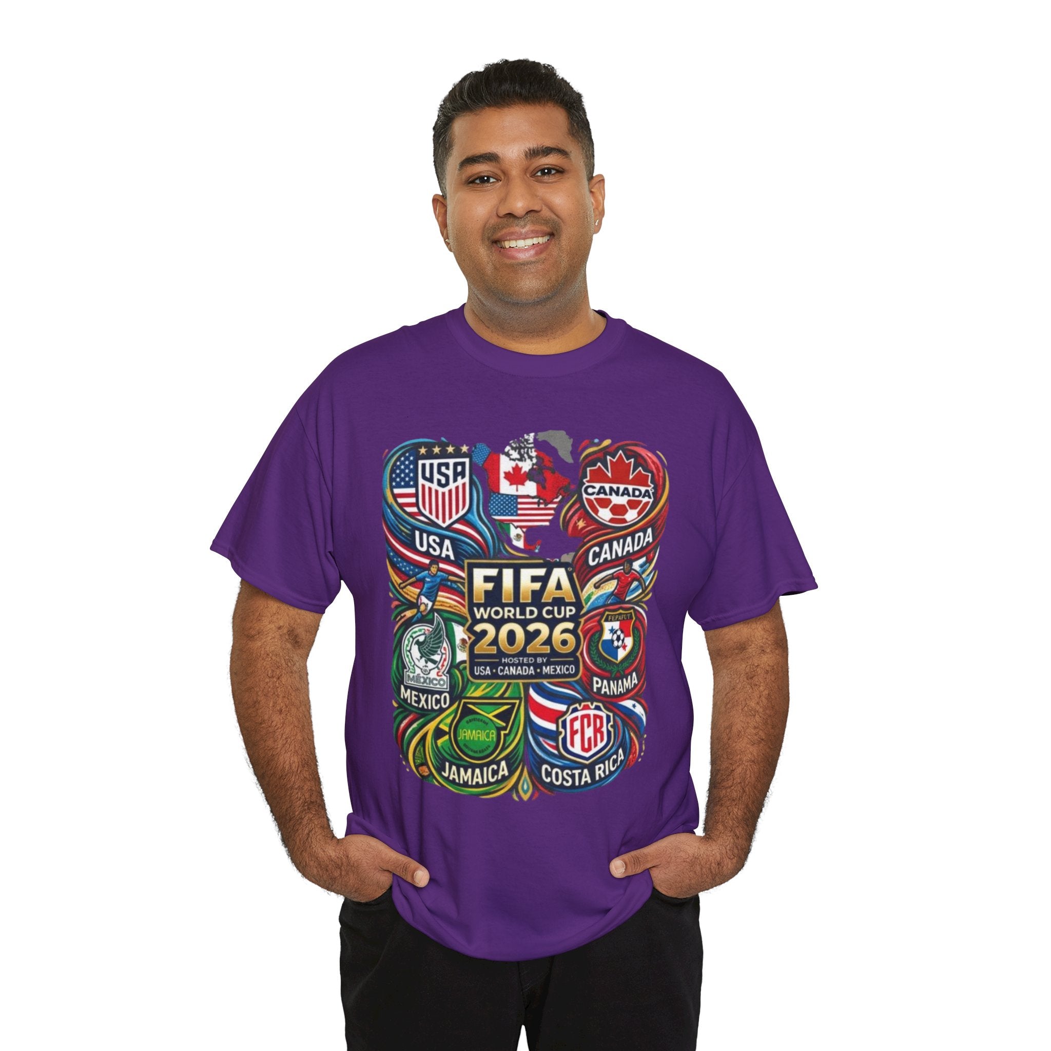 World Cup 2026 Teams T-Shirt – USA Canada Mexico & CONCACAF Badges Soccer Tee