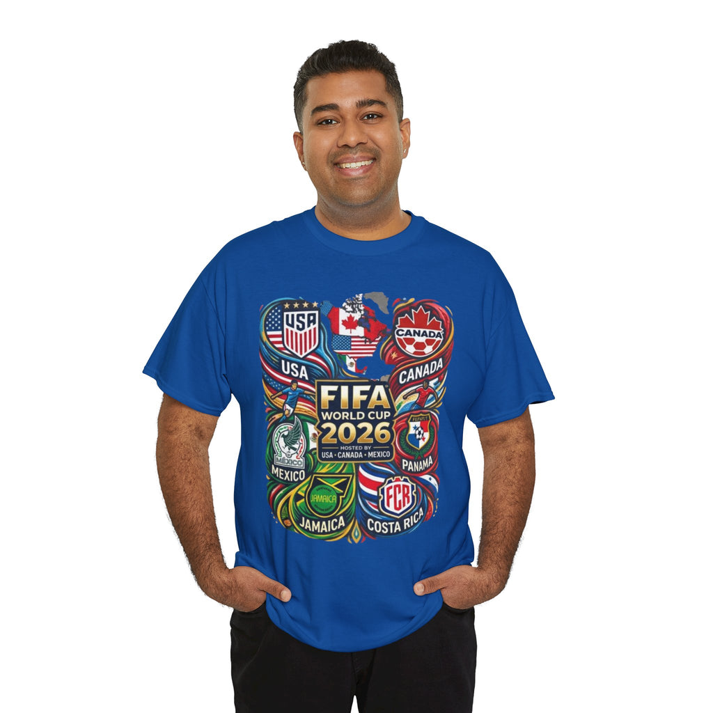 World Cup 2026 Teams T-Shirt – USA Canada Mexico & CONCACAF Badges Soccer Tee