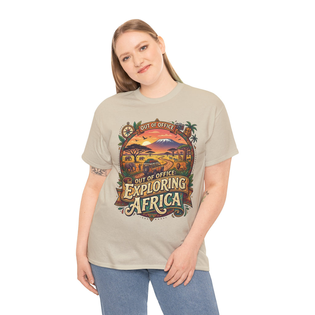 Exploring Africa T-Shirt — 'Out of Office' Safari Adventure Tee
