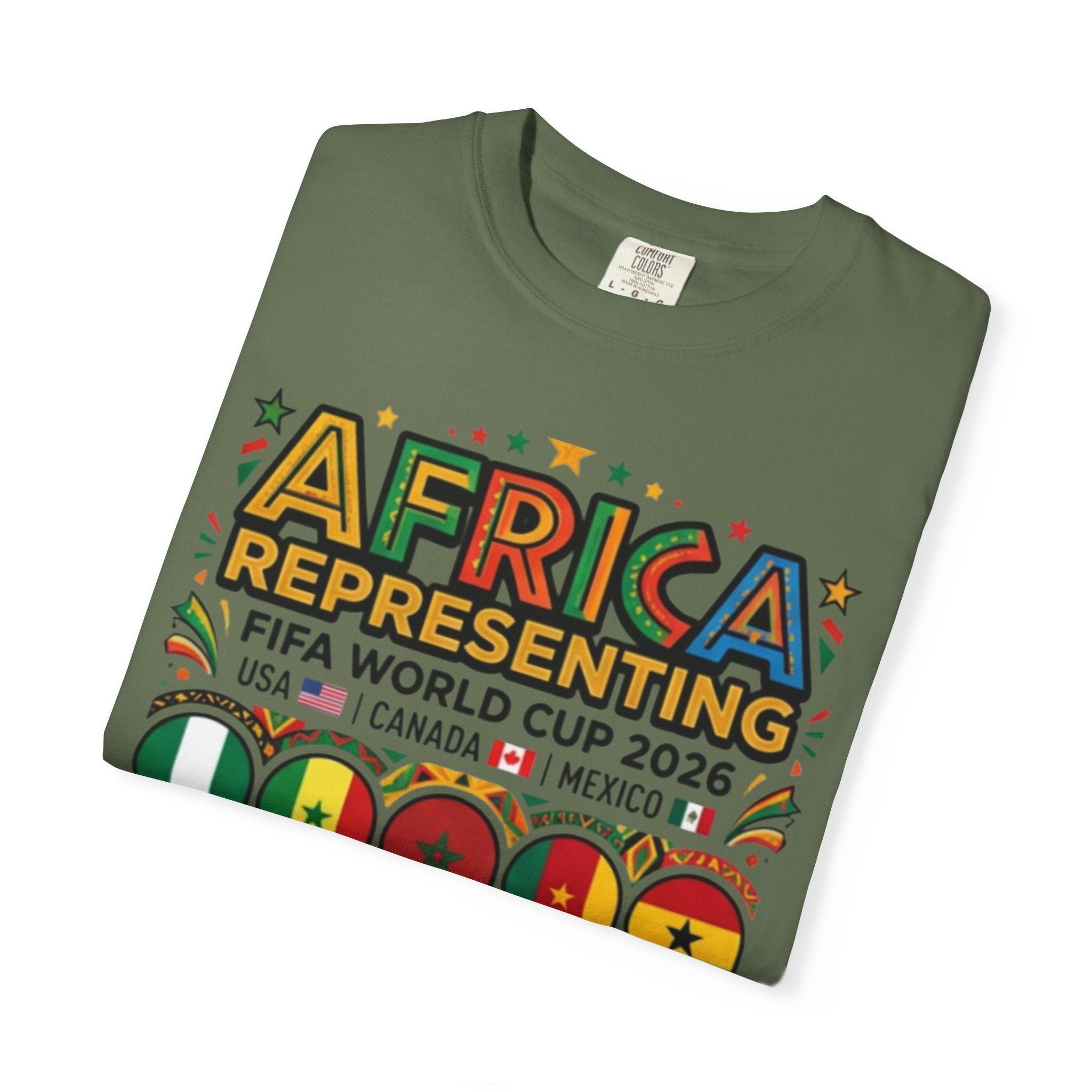 Africa Representing FIFA World Cup 2026 T-Shirt | African Flags Soccer Design
