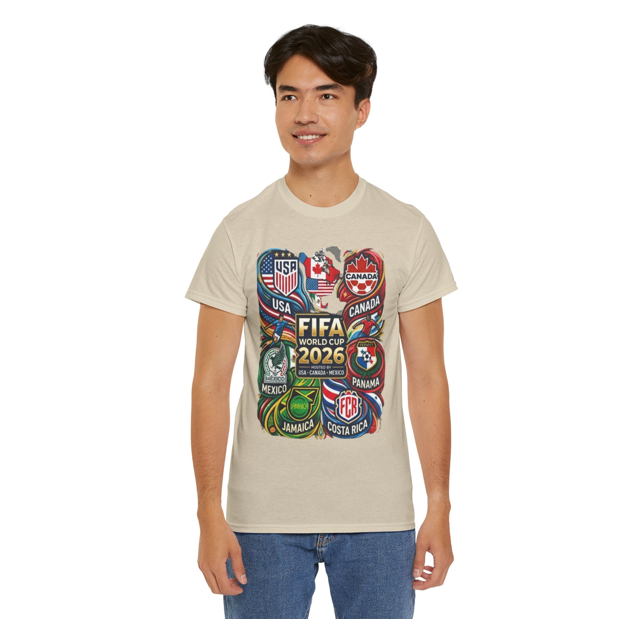 World Cup 2026 Teams T-Shirt – USA Canada Mexico & CONCACAF Badges Soccer Tee