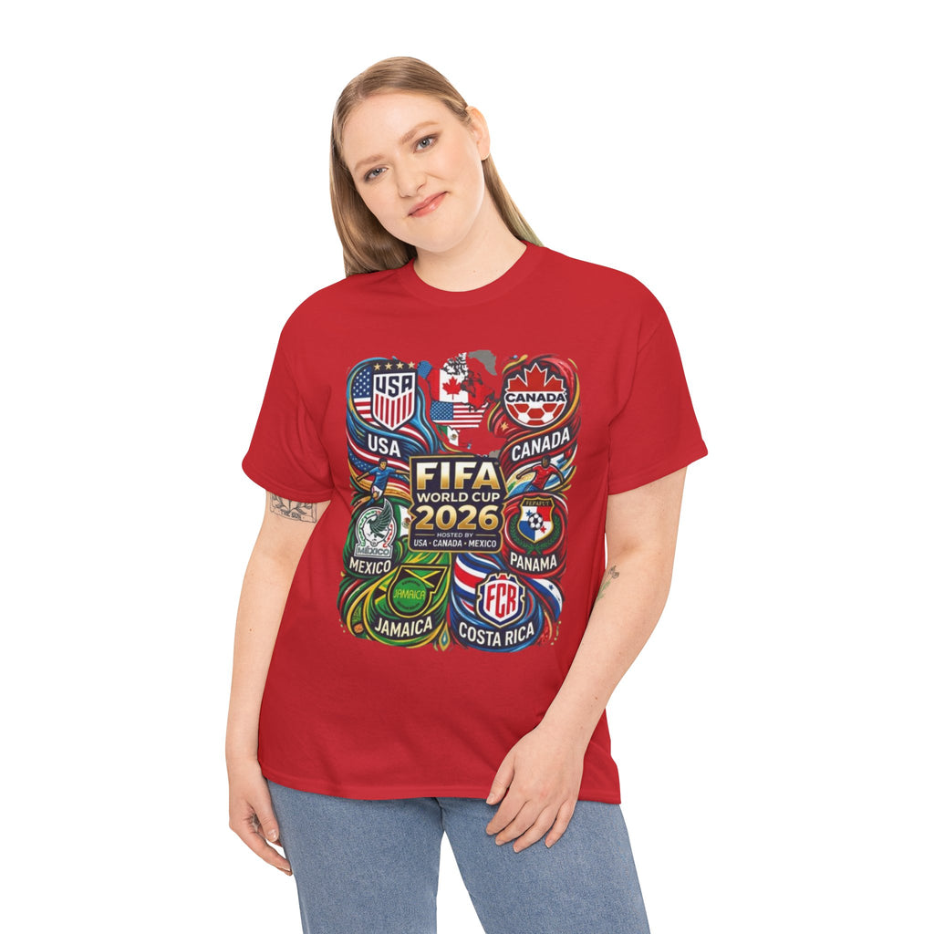 World Cup 2026 Teams T-Shirt – USA Canada Mexico & CONCACAF Badges Soccer Tee