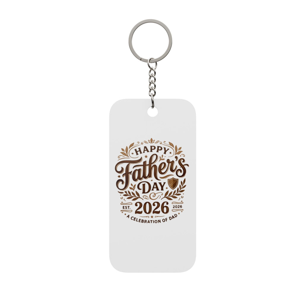 Father's Day 2026 Keychain — Double-Sided "Happy Father's Day 2026" Charm