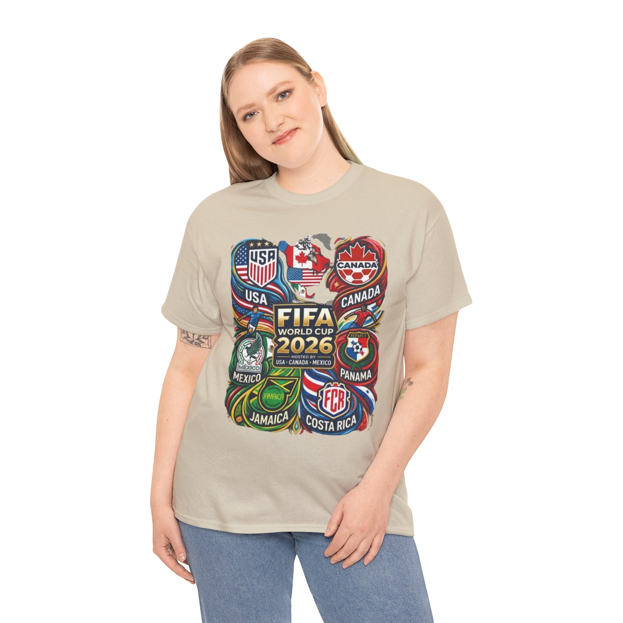 World Cup 2026 Teams T-Shirt – USA Canada Mexico & CONCACAF Badges Soccer Tee