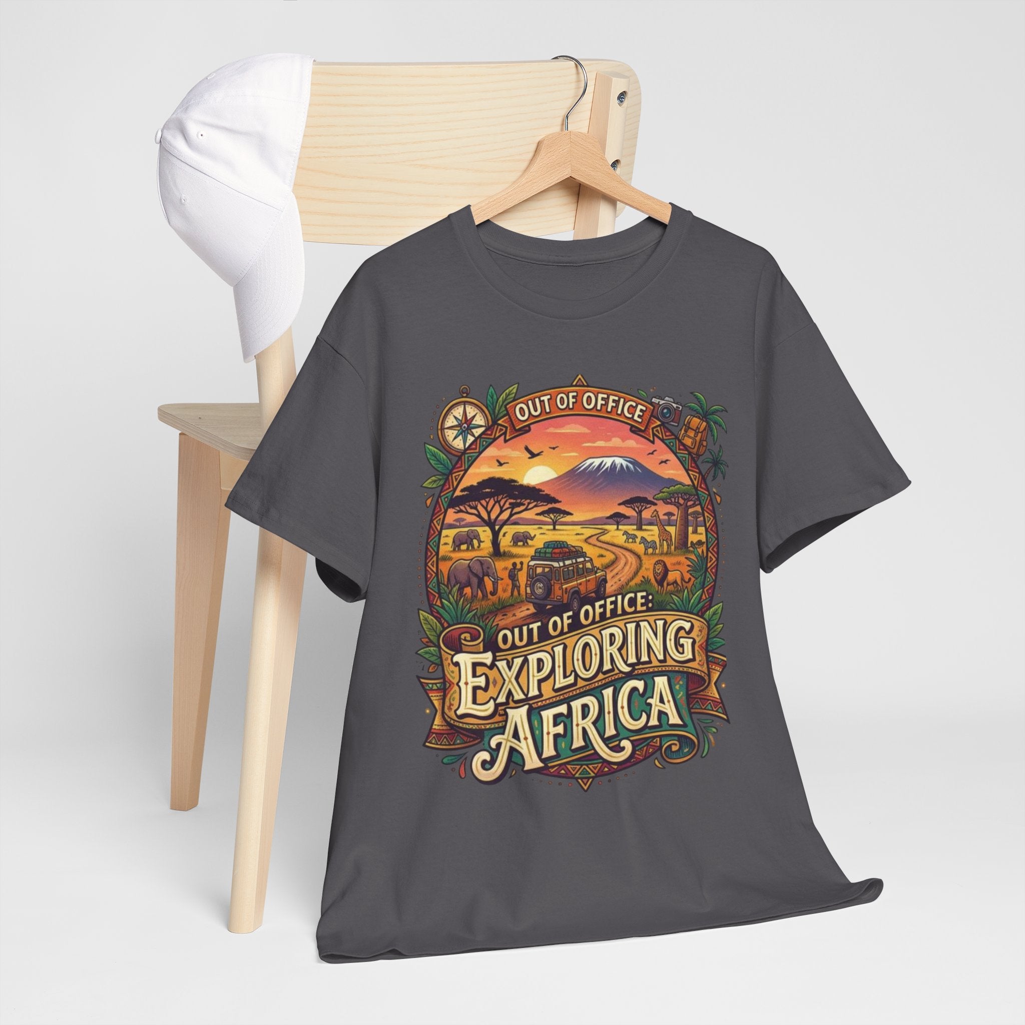 Exploring Africa T-Shirt — 'Out of Office' Safari Adventure Tee