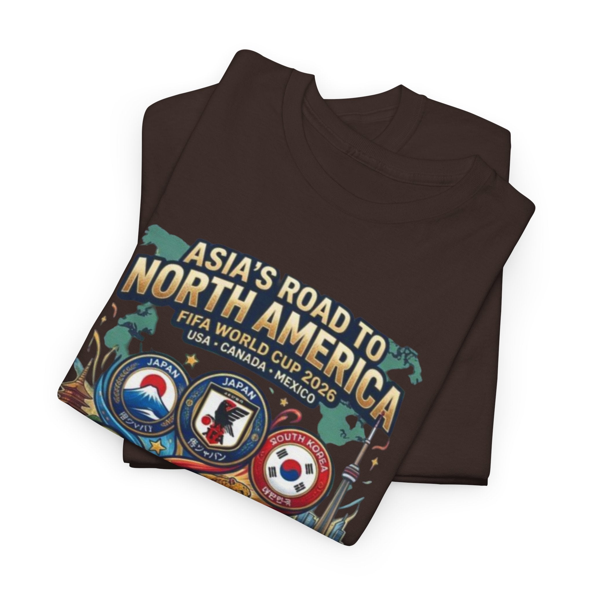 Asia's Road to North America Soccer Tee — World Cup 2026 Qualification Badge T‑Shirt